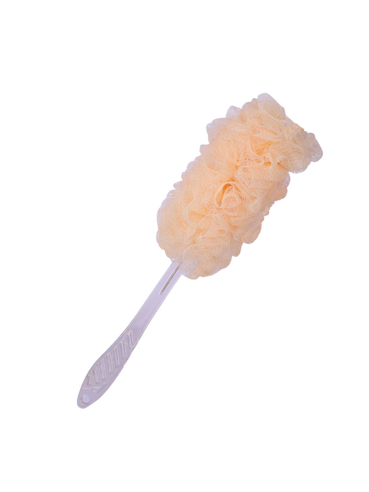 Kazarmaa Bath Brush with Long Handle & Soft Nylon Mesh - Orange-picture-0
