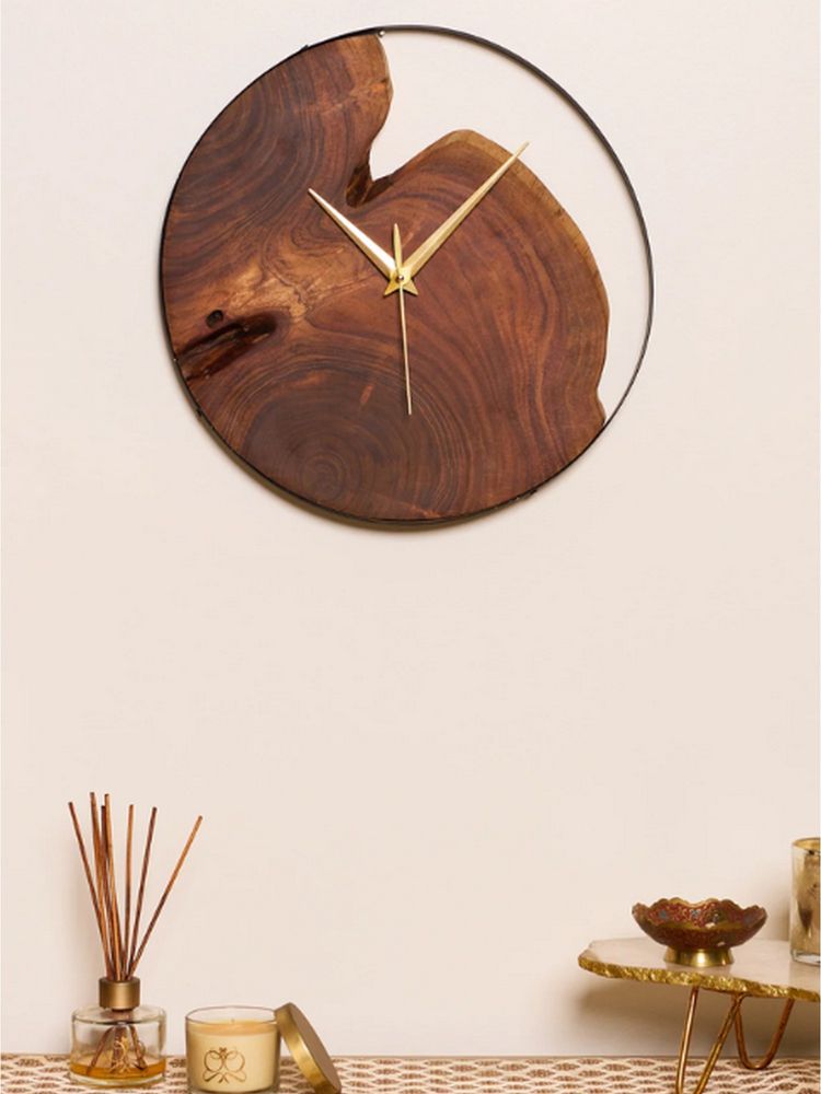 Wewood Stylish Wooden Wall Clock Acacia Wood-image-2
