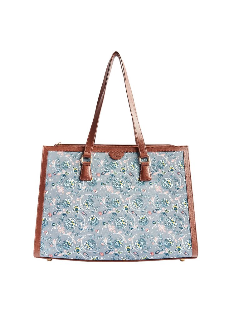 Teal by CHUMBAK Grey Bloom Office Tote - Grey-image-8