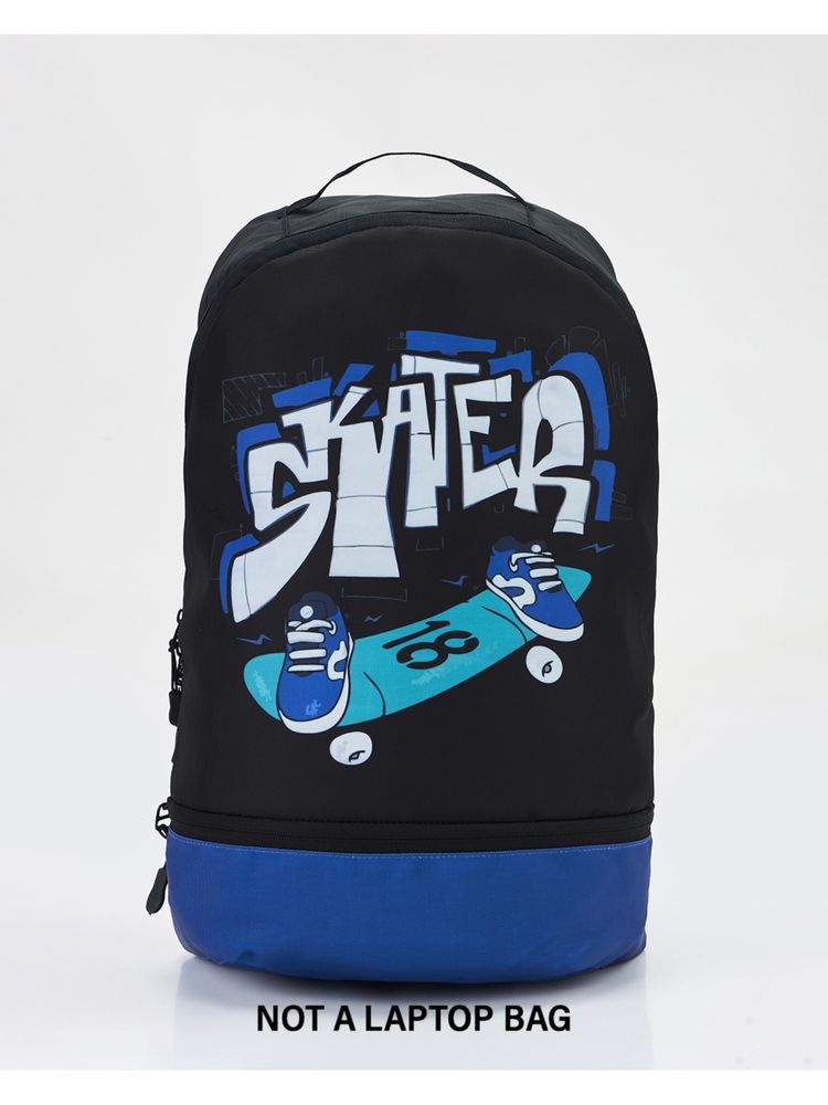 Bewakoof Unisex Black and Blue Skater Printed Backpack-picture-13