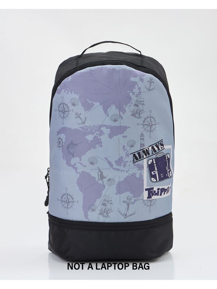Bewakoof Unisex Grey and Black Always Trippin Printed Backpack-picture-25