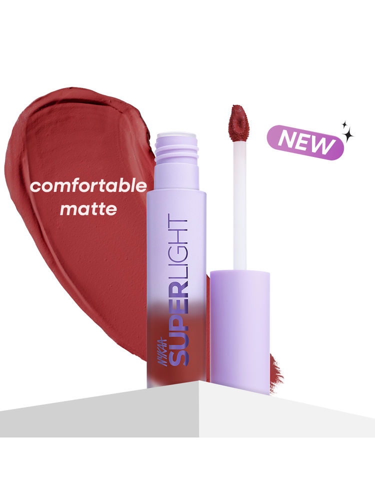 Nykaa Superlight Lip Cloud Airy Mousse Matte Liquid Lipstick for Lip & Cheek - Scarlet Sangria-image-29