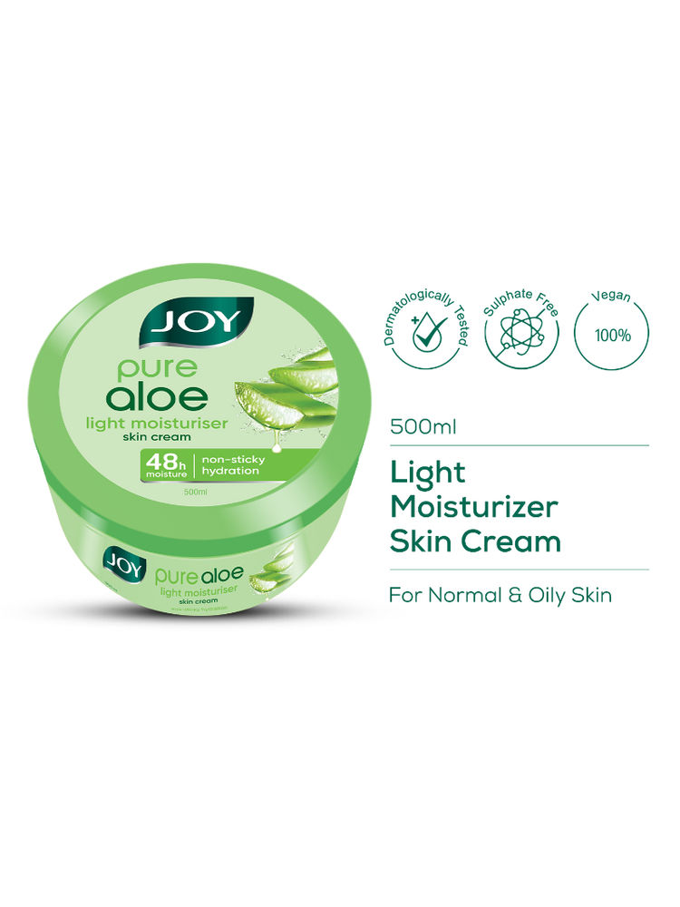 Joy Pure Aloe Vera Light Moisturizer Skin Cream for Face & Body For 48 Hrs Moisturization-image-8