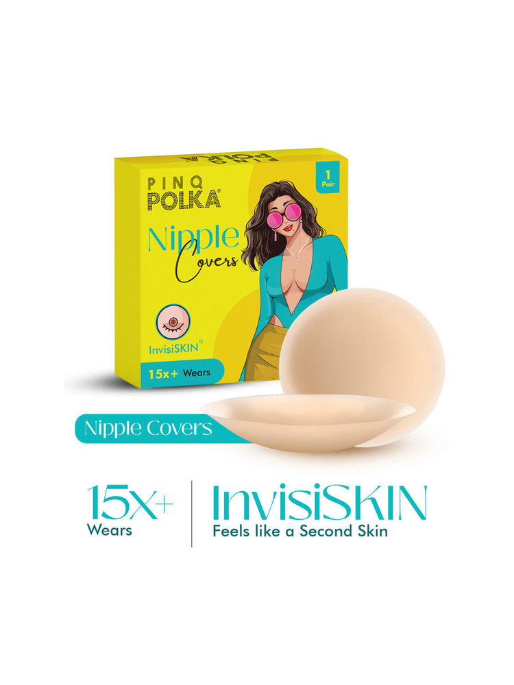 PINQ POLKA InvisiSKIN Reusable Nipple Covers Pasties - 8 to 10 cm