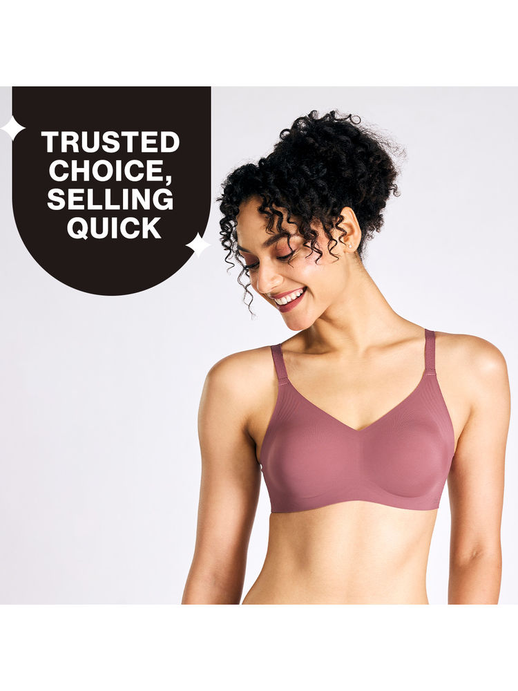 Nykd by Nykaa InvisiBlend™ Shape & Lift Non Padded Non Wired Seamless Bra-Wine NYB325-image-45