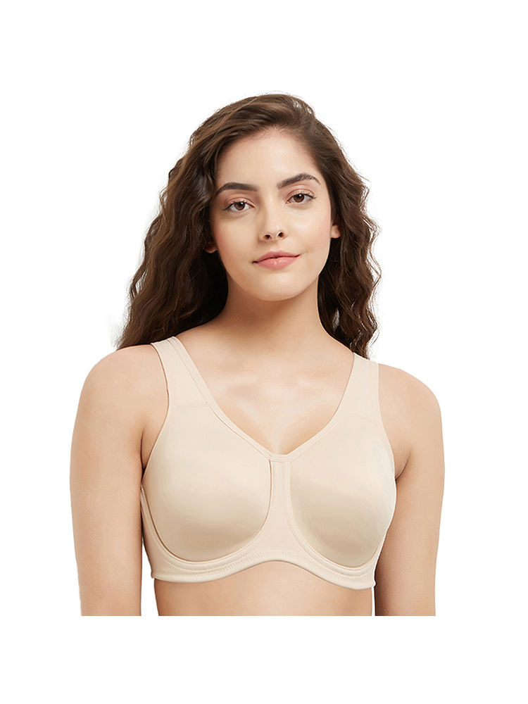 Wacoal Sport Non-Padded Wired Full Coverage Full Support High Intensity Sports Bra - Beige-picture-3