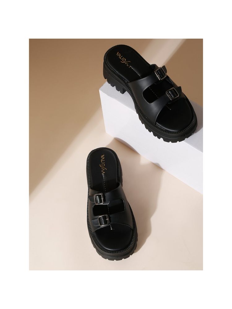 VALIOSAA Black Color Casual Sandal Heels-picture-16