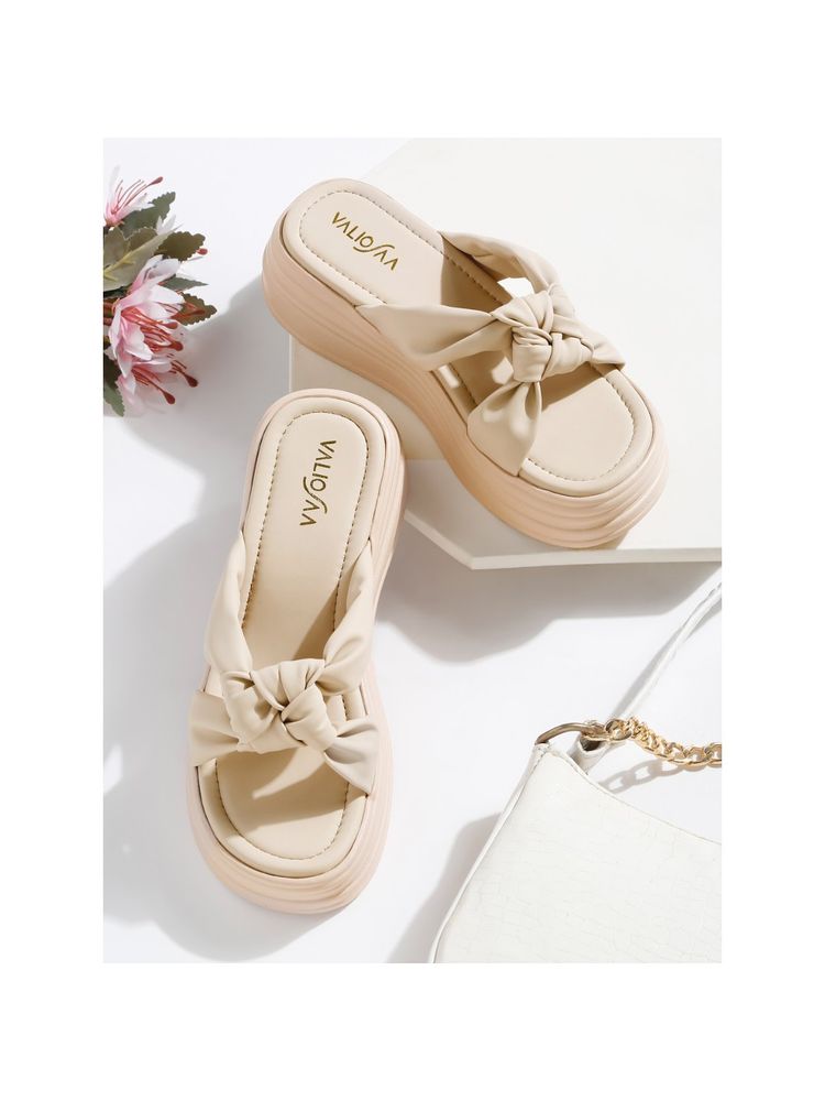 VALIOSAA Cream Color Casual Sandal Heels-picture-20