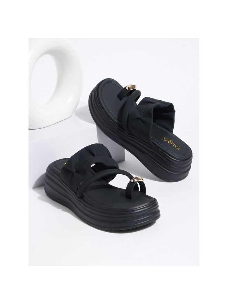 VALIOSAA Black Color Casual Sandal Heels-picture-15