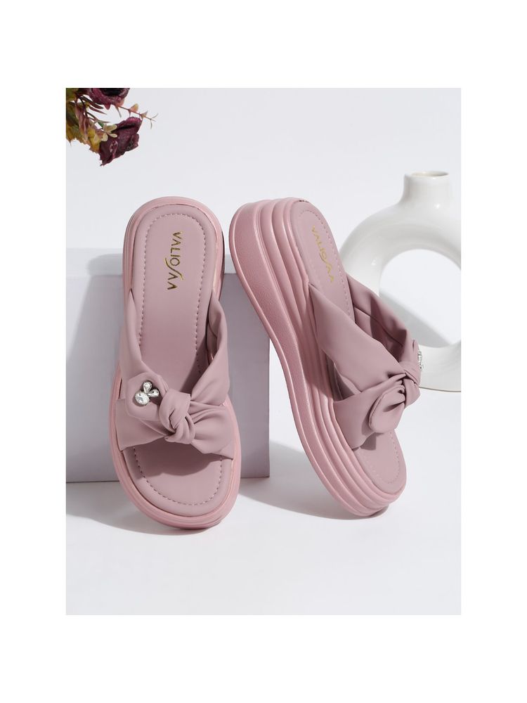 VALIOSAA Pink Color Casual Sandal Heels-image-48