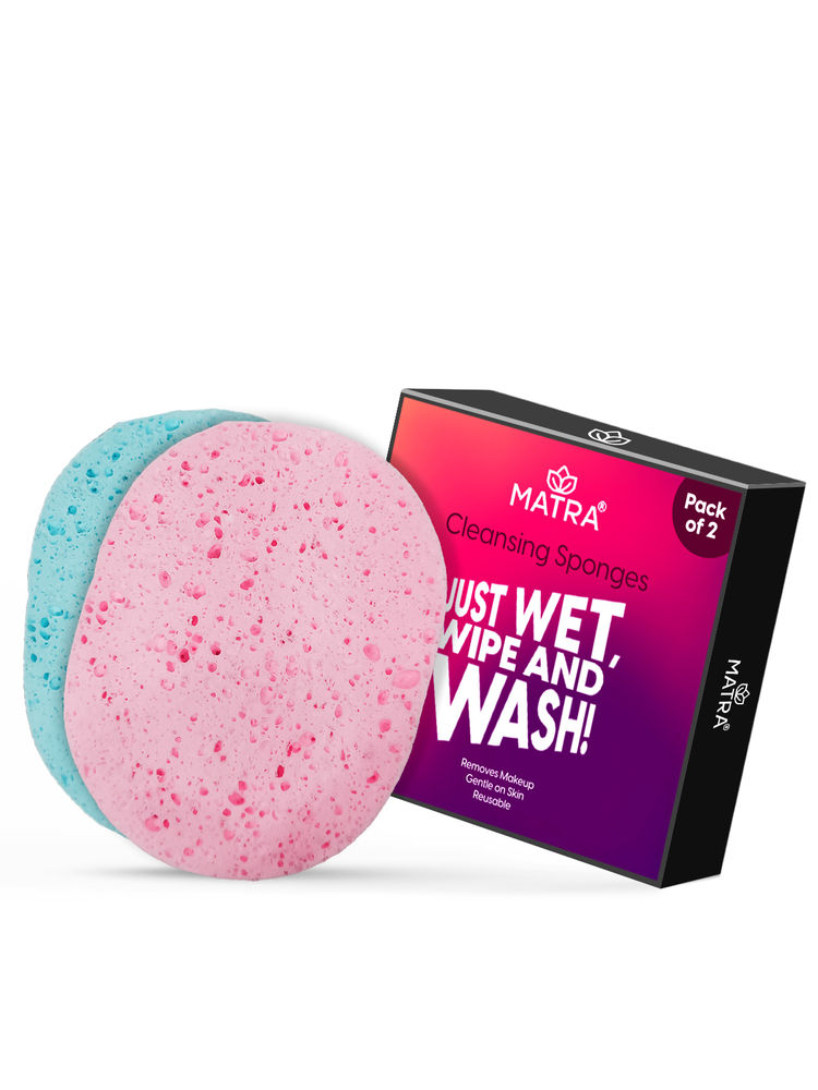 Matra Face Cleansing Sponge Pad Puff - Pack of 2-image-43