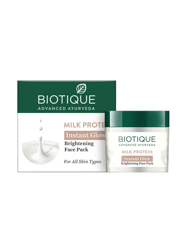 Biotique Milk Protein Instant Glow Brightening Face Pack-image-4