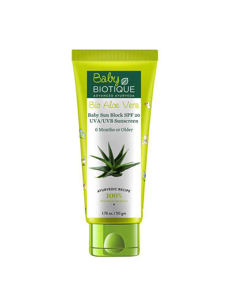 Biotique Bio Aloe Vera Baby Sun Block SPF 20 UVA/UVB Sunscreen