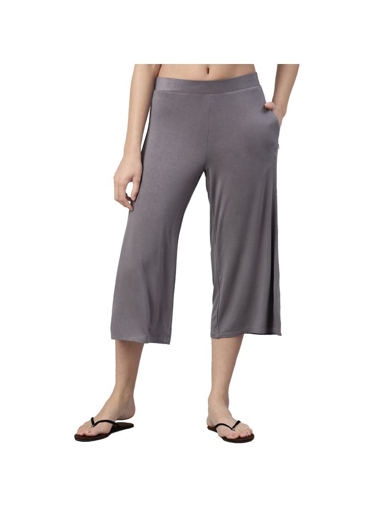 Enamor Mid Rise Shop In Culotte Crop Length Slip On Relaxed Fit Super Soft Fabric E064-picture-40
