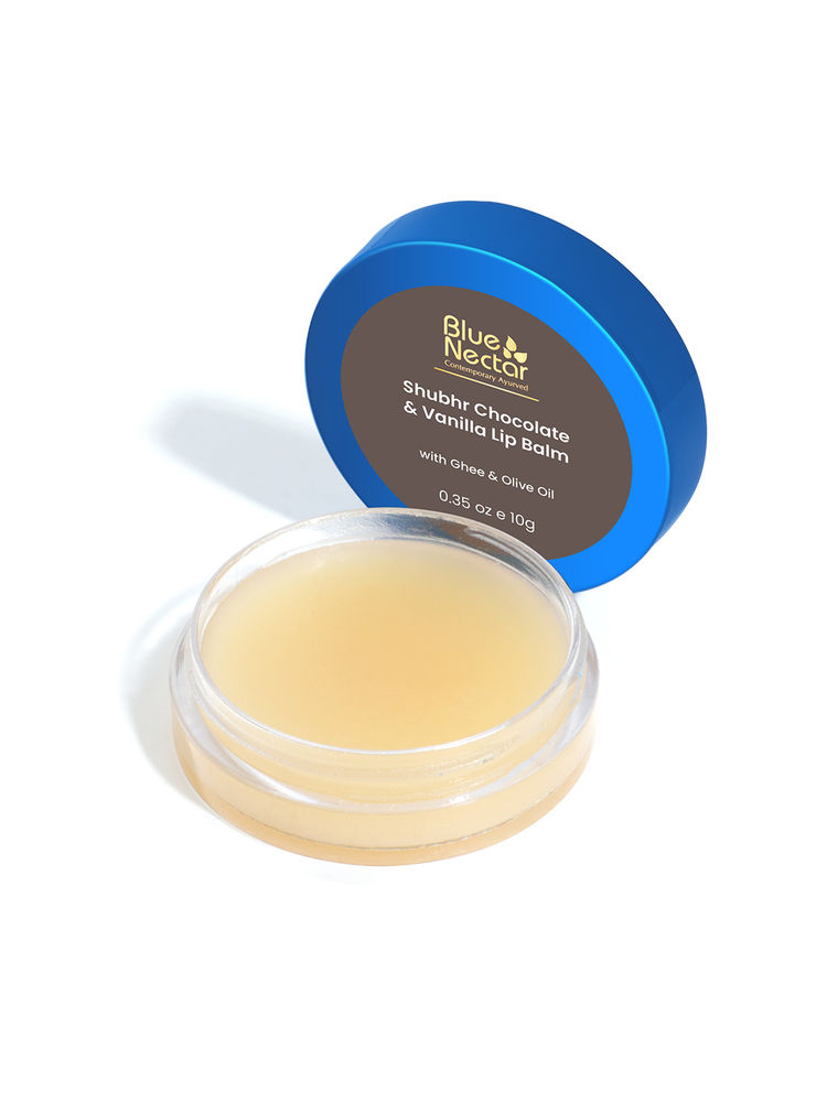 Blue Nectar Chocolate & Vanilla Hydrating Lip Balm with Ghee for Dry Chapped Lips-picture-27