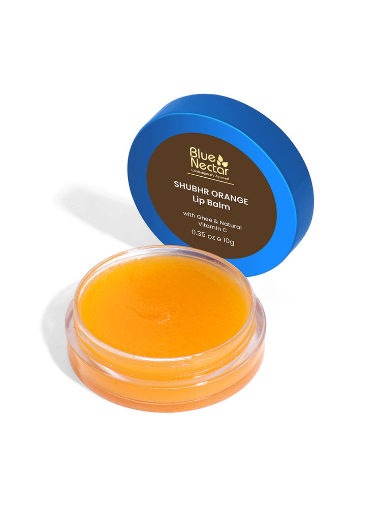 Blue Nectar Shubhr Orange Lip Balm & Gloss with Ghee And Natural Vitamin C for Dry Chapped Lips-image-14