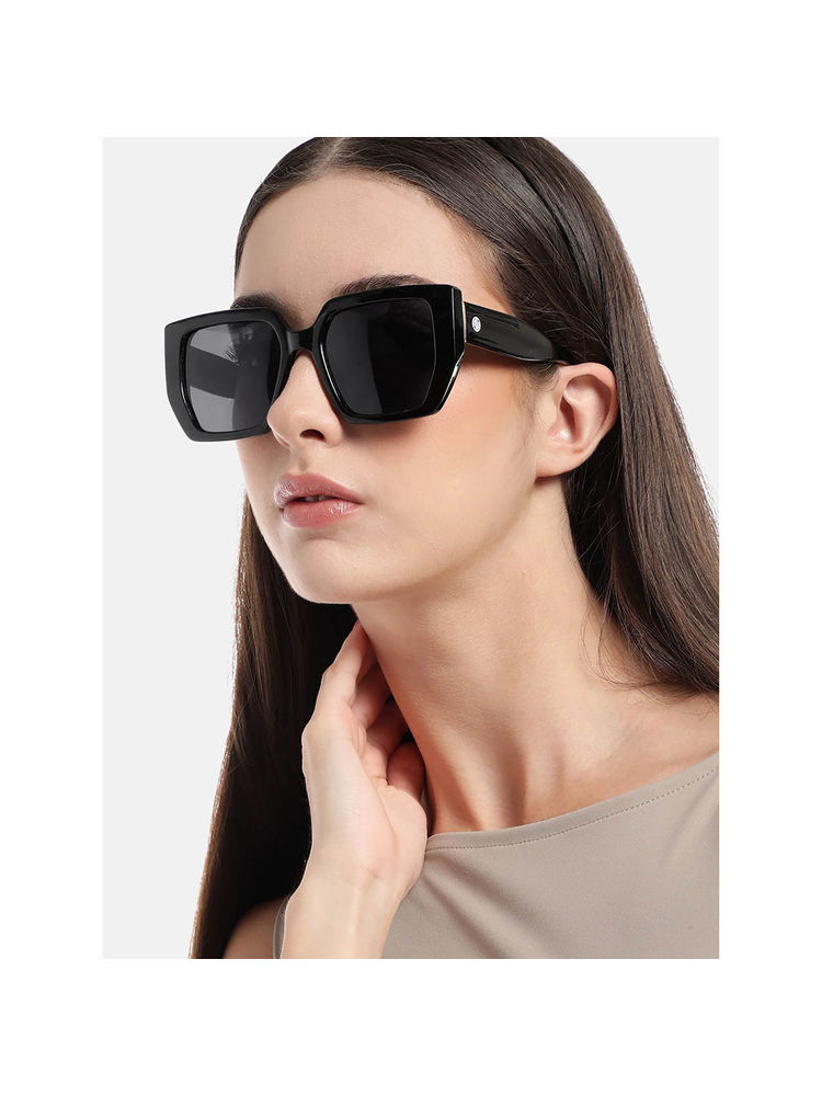 Carlton London Black Toned with Black Polarized Lens Oversized Sunglass - CLSW446 (52)-picture-14