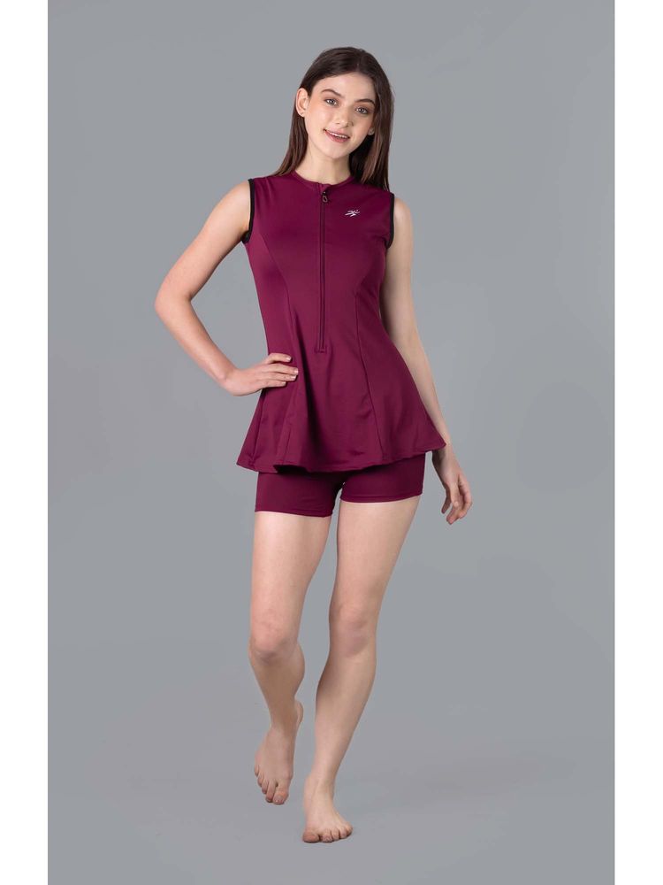 Keepfit Maroon Zipper Swimset-picture-11