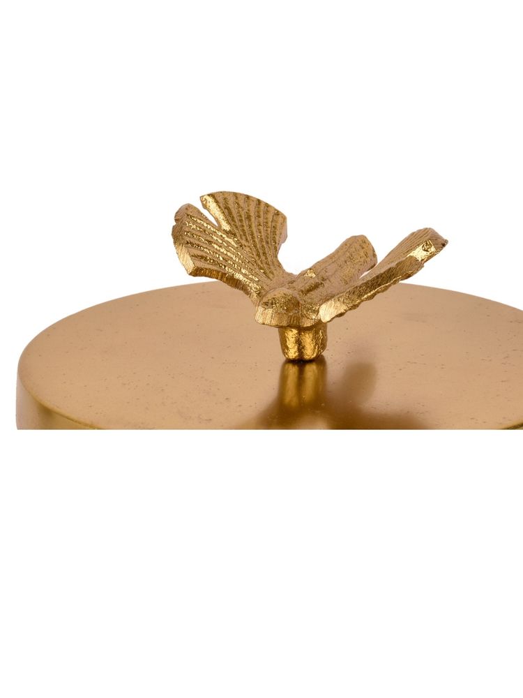 Manor House Lustre Glass Jars Set of 2 with Metal Pot Water Fly Lid 5.5 Inches Tall-image-35