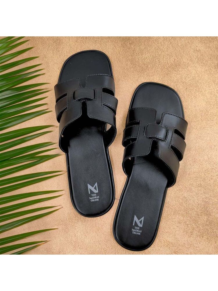 The Madras Trunk Zoya Black Square Toe Flats-picture-18