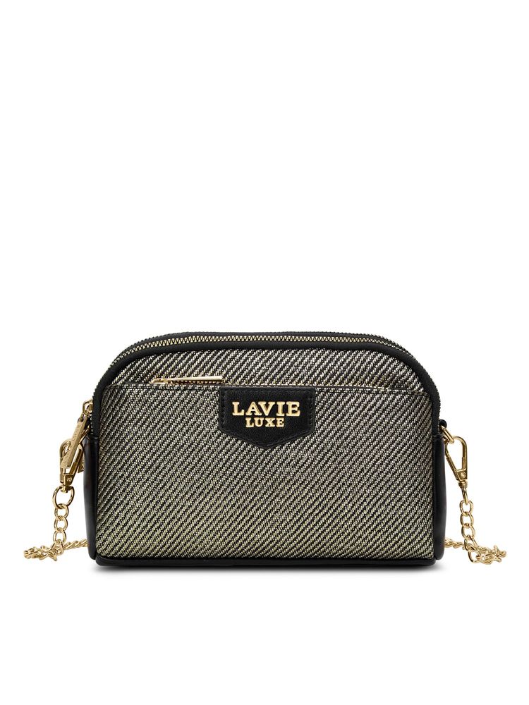 Lavie Luxe Black Synthetic Leather Solid Slingbag with Detachable Strap-picture-25