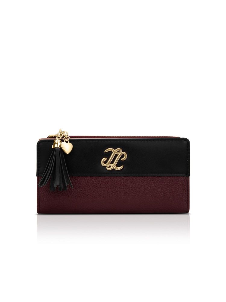 Lavie Signature Maroon Synthetic Leather Colorblock Wallet-picture-22