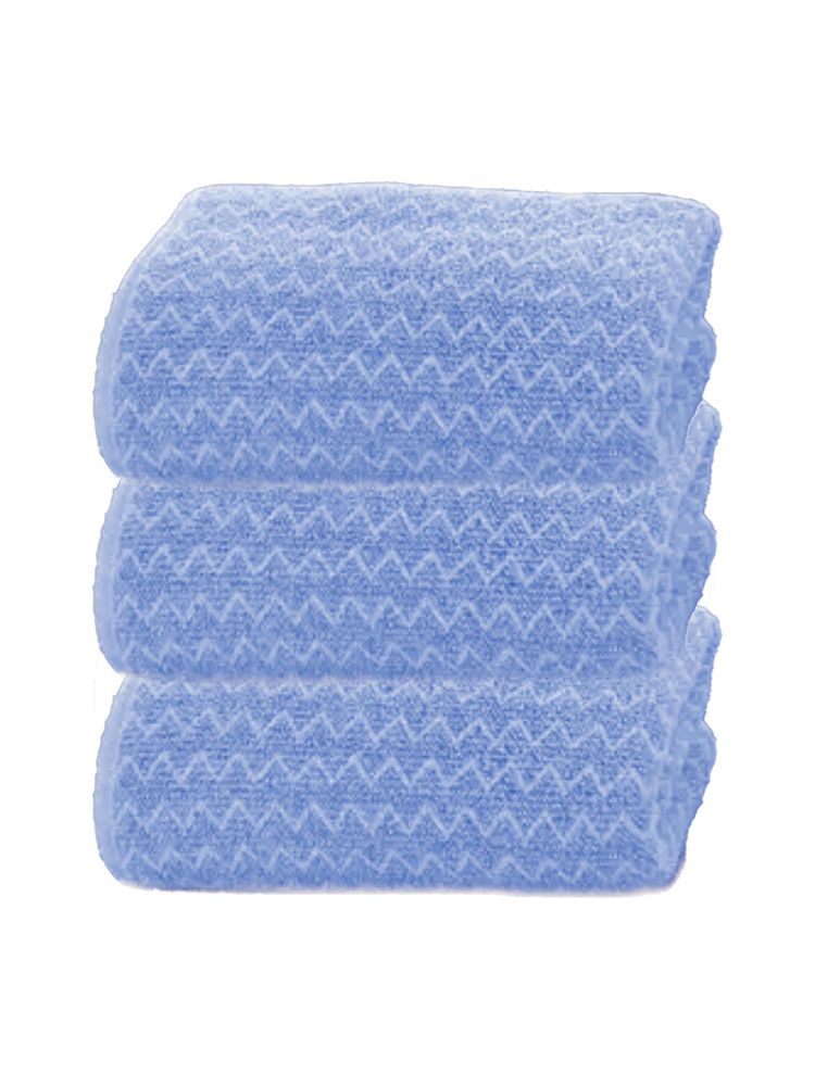 Black Gold Pattern Face Towel For Bathroom, Gym & Travel-Blue (Pack of 3)-picture-56