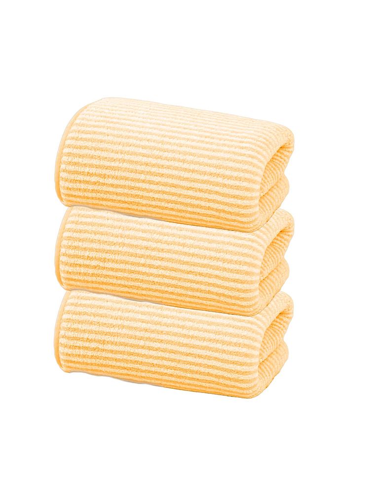Black Gold Face & Hand Towel For Bathroom, Kitchen, Gym & Travel Yellow (Pack of 3)-picture-45