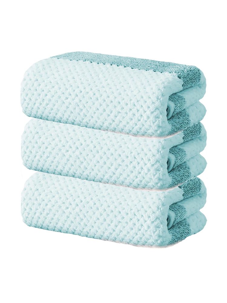 Black Gold Soft Hand Towel Green & White Stripes Ideal For Home, Gym & Travel (Pack of 3)-picture-57
