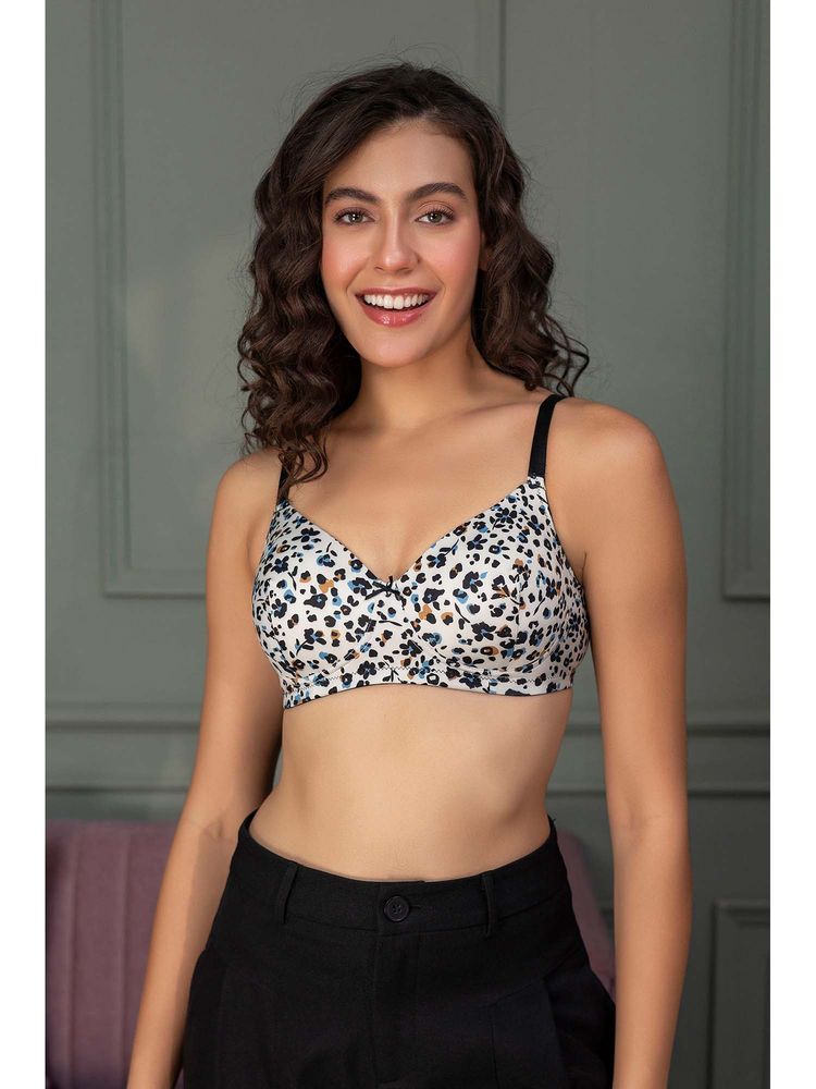 Chelvet Women's Lightly Padded Wireless Medium Coverage Bra | Printed Everyday Support & Shape-picture-10