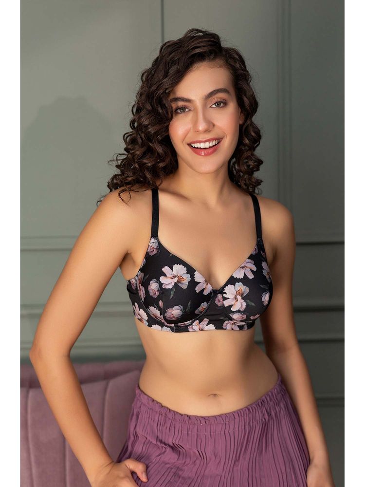 Chelvet Women's Lightly Padded Wireless Medium Coverage Bra | Printed Everyday Support & Shape-picture-25