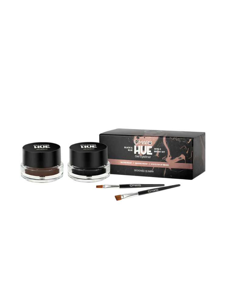 MARS 2-In-1 Hue Gel Eyeliner With 2 Brush Set
