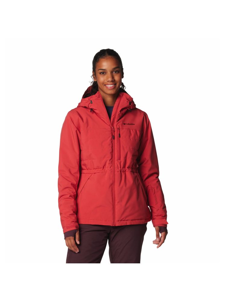 Columbia Womens Red Omni-Heat Reflective Powdered Peak Insulated Jacket-image-47