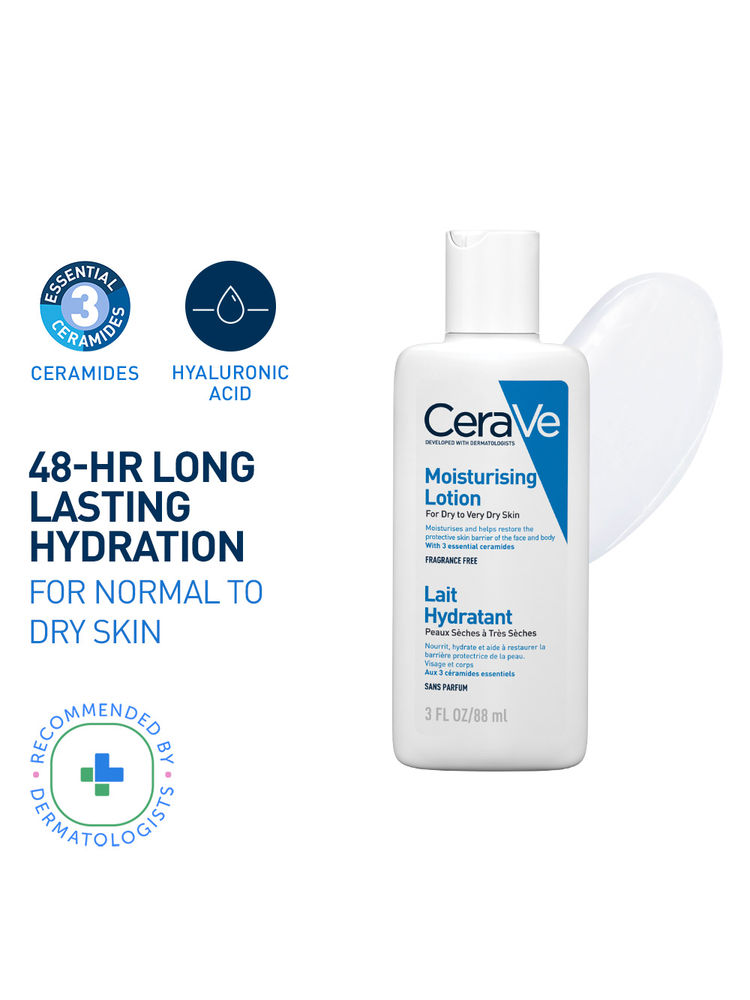 CeraVe Moisturizing Body Lotion for Normal to Dry skin with Ceramides, Dermatologist recommended
