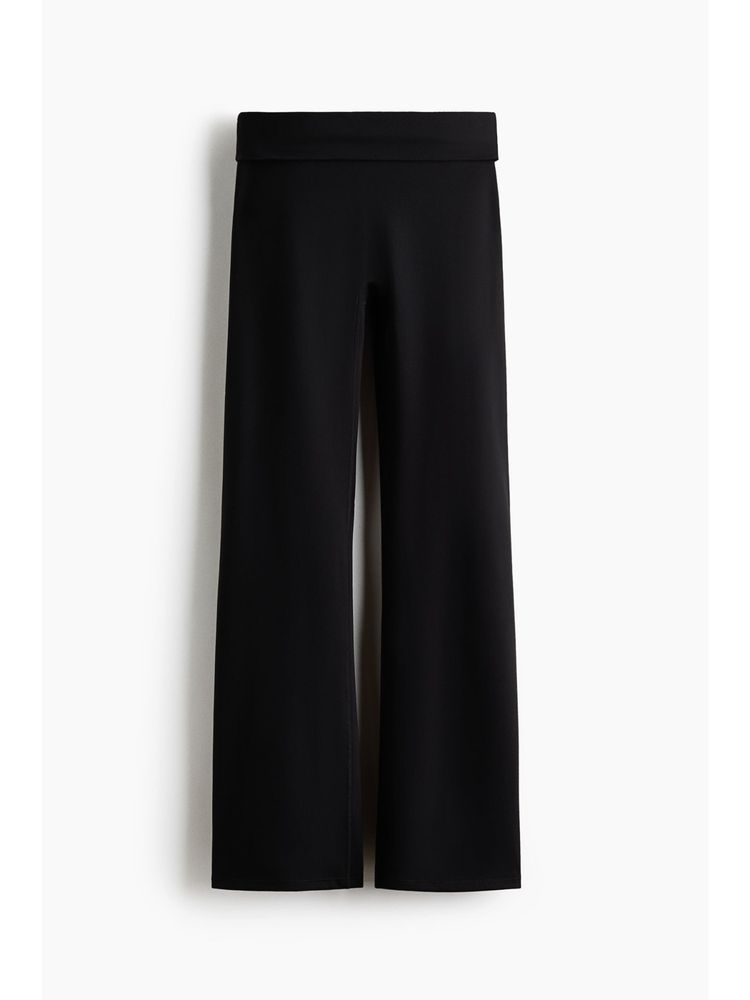 H&M Women Black Flared Yoga Leggings With Softmove-picture-24