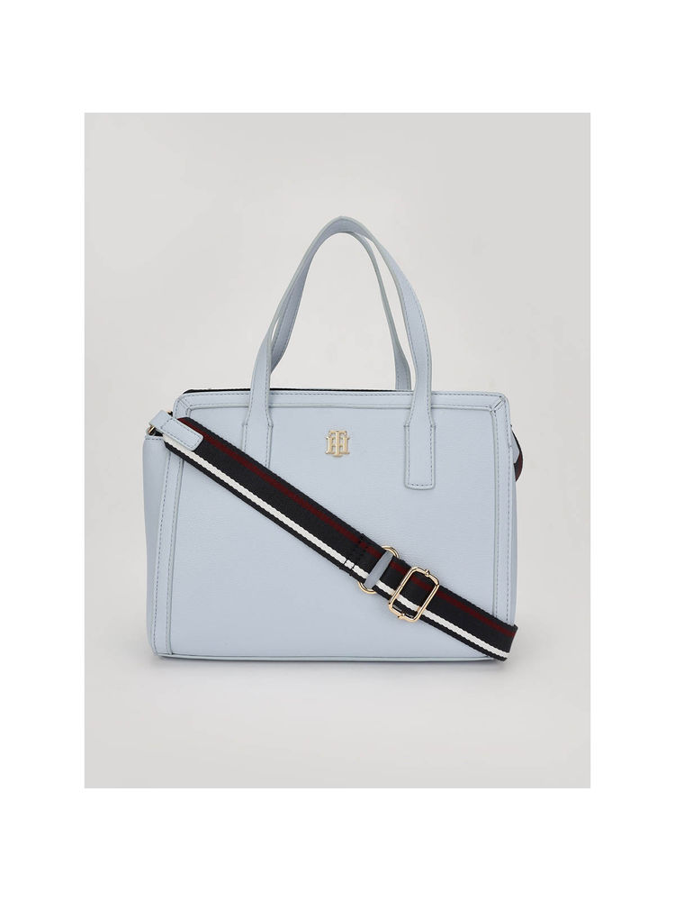 tommy hilfiger accessories Tommy Hilfiger Solid Blue Cotton Handbags-picture-27