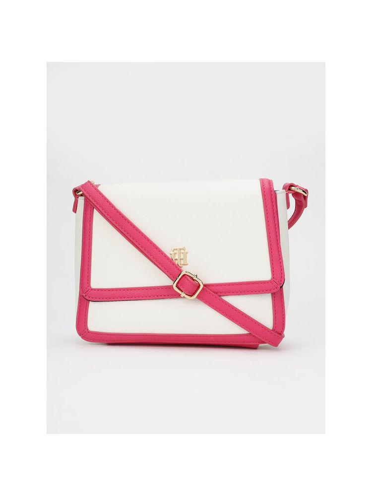 tommy hilfiger accessories Tommy Hilfiger Solid Pink Pu Sling Bag-picture-11