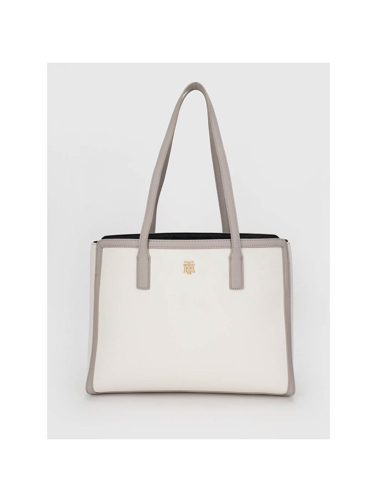 tommy hilfiger accessories Tommy Hilfiger Solid White Pu Tote Bag-picture-10