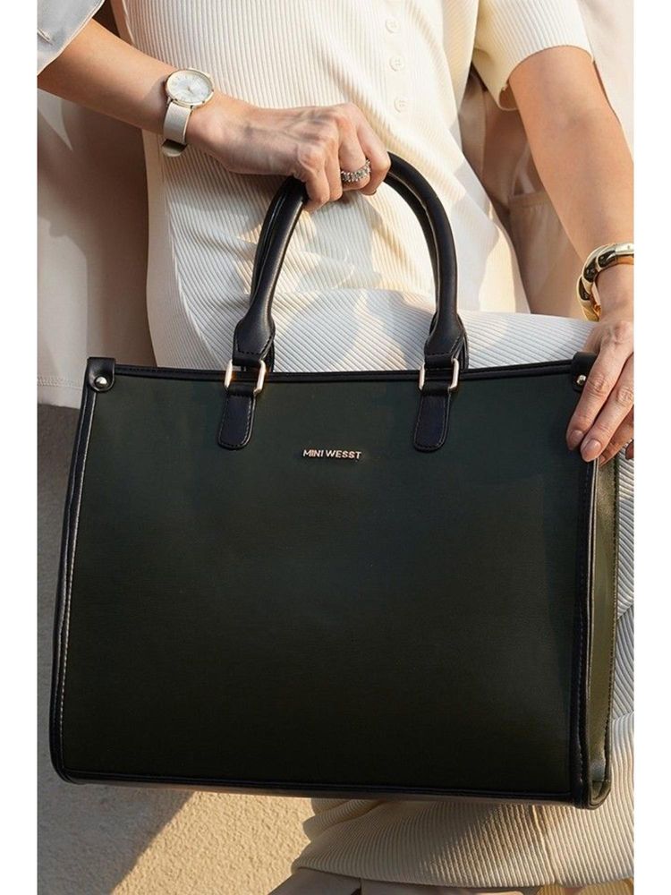 MINI WESST Hannah Classic Tote Bag With Detachable Strap - Green-picture-35