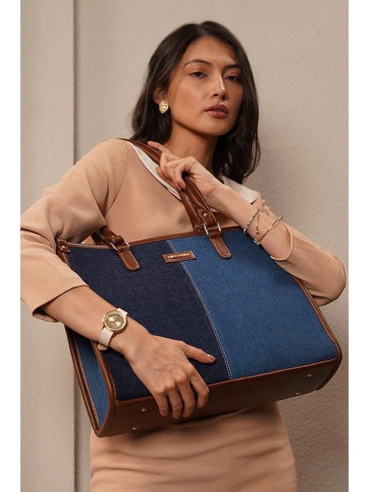 MINI WESST Freya Denim Tote Bag With Detachable Strap-picture-35