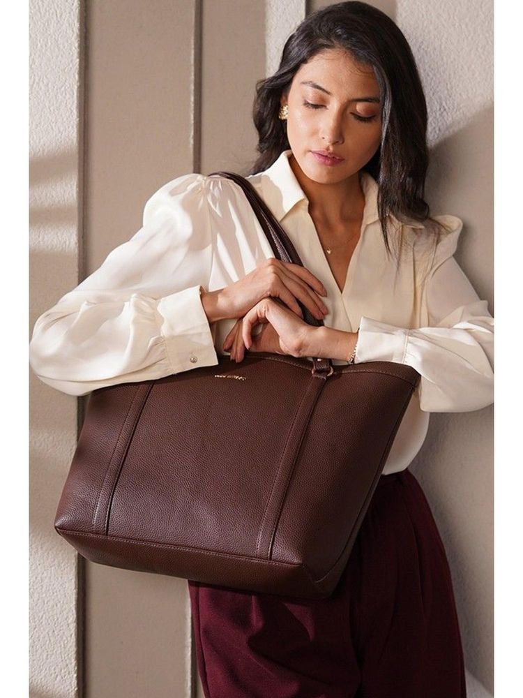 MINI WESST Jessica Classic Tote Bag - Brown-picture-22