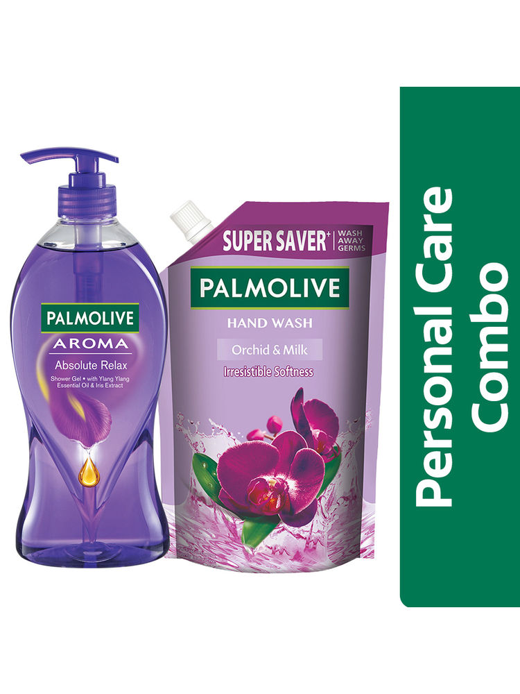 Palmolive Combo- Orchid & Milk HandWash, Absolute Relax BodyWash