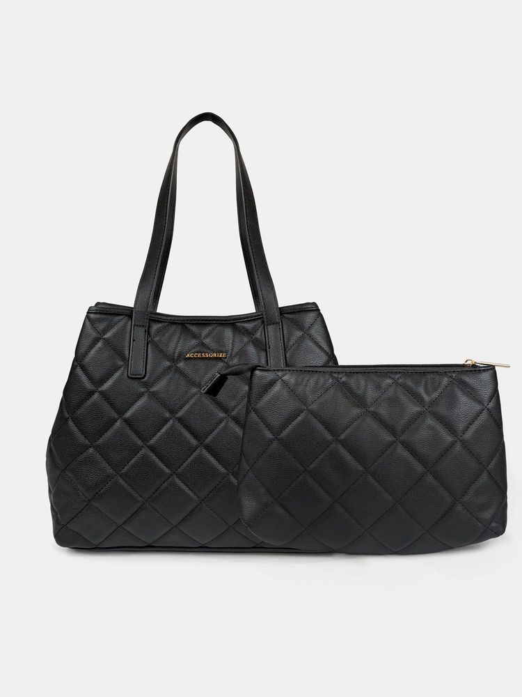 Accessorize London Women's Black Arlet Shoulder Bag with Pouch-picture-22