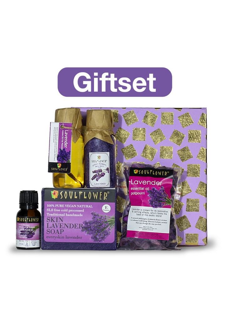 Soulflower Lavender Bath & Aroma Skin care Gift Set & Combo kits for Relaxed Glowing Skin, Men Women-image-47