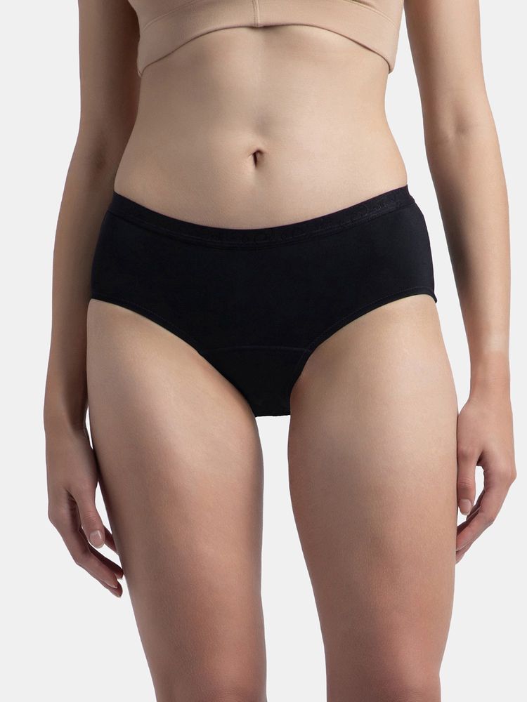 Jockey 1871 Women Tactel Microfiber Elastane Stretch Period Panty - Black-picture-27