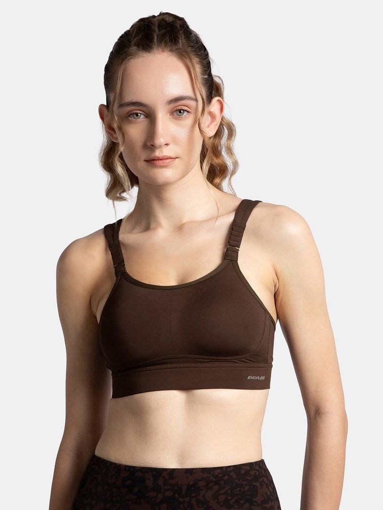 Jockey MI16 Wirefree Microfiber Elastane Racerback Active Wear Sports Bra - Coffee-picture-38