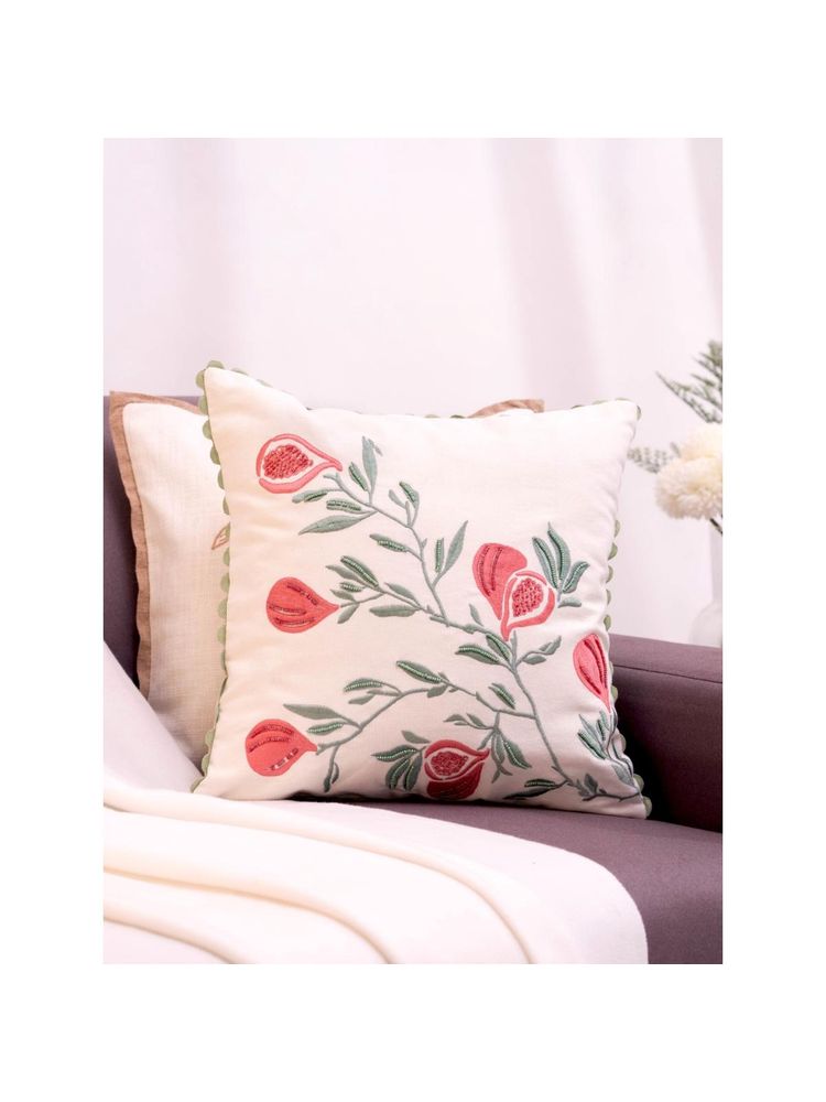 Haus & Kinder Signature Fabled Fig Embroidered Cushion Cover (12X12 Inches)-picture-43