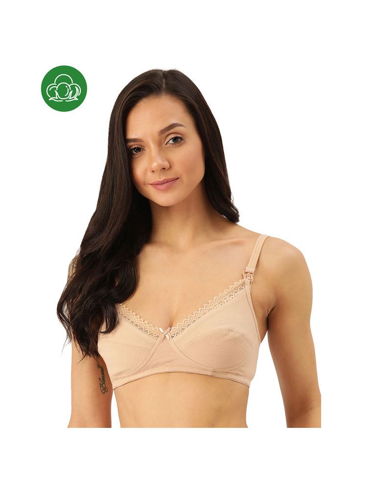 Inner Sense Women's Organic Cotton Antimicrobial Soft Nursing Bra - Nude-picture-23