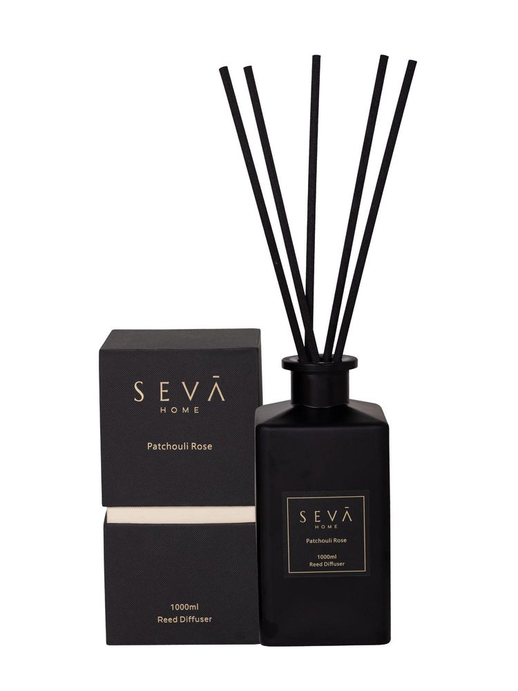 SEVA HOME Signature Reed Diffuser - Patchouli Rose - 1000 ml - Long-Lasting Scent-image-49