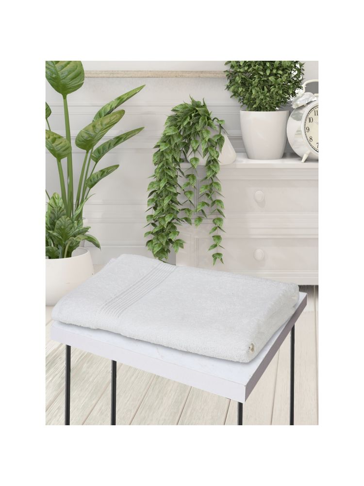 KOPA Quick Dry 100% Cotton Soft Terry Towel -1Pc Bath Towel D'Ross Solid-White